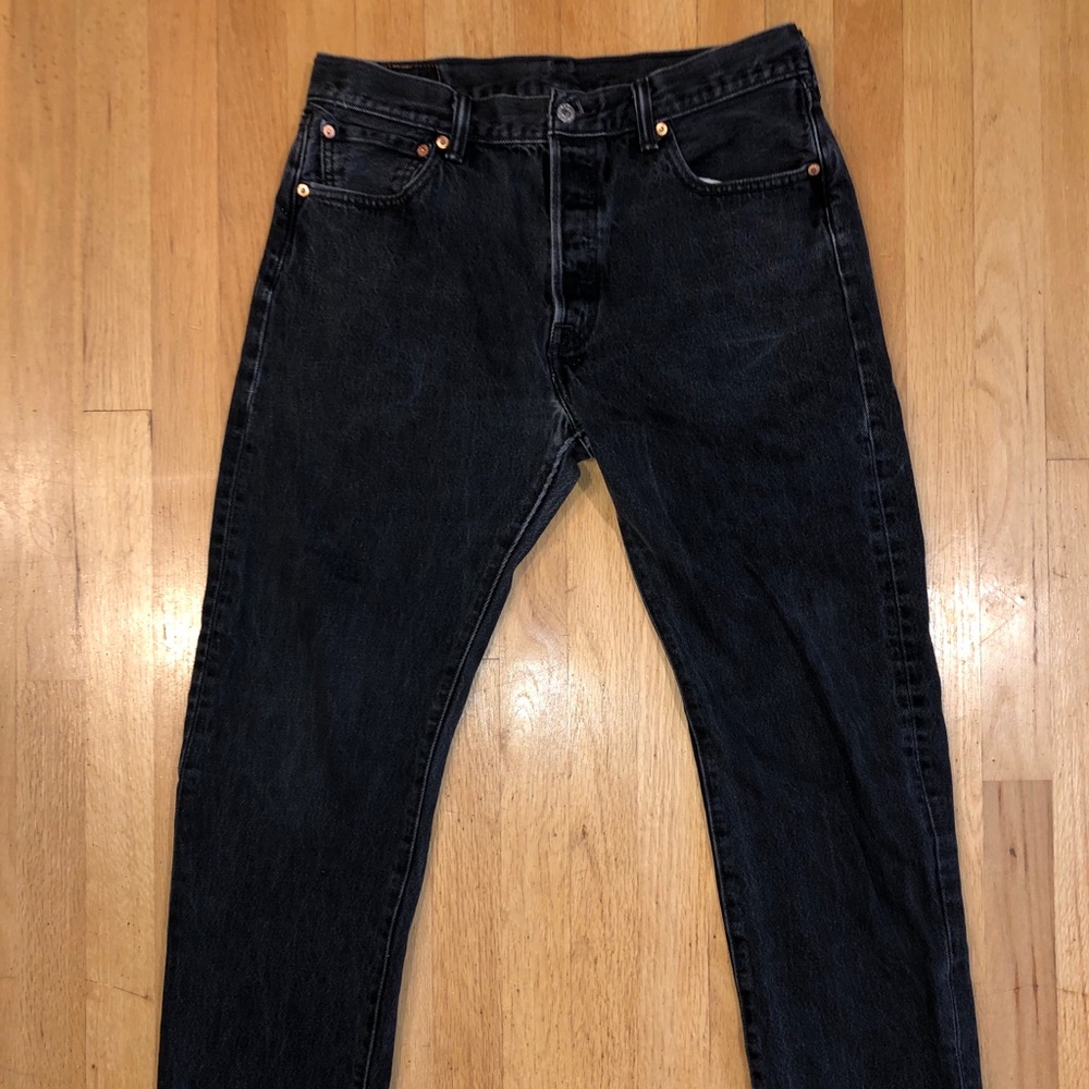 Vtg Black Overdyed Levi 501s